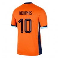 Fotballdrakt Herre Nederland Memphis Depay #10 Hjemmedrakt EM 2024 Kortermet